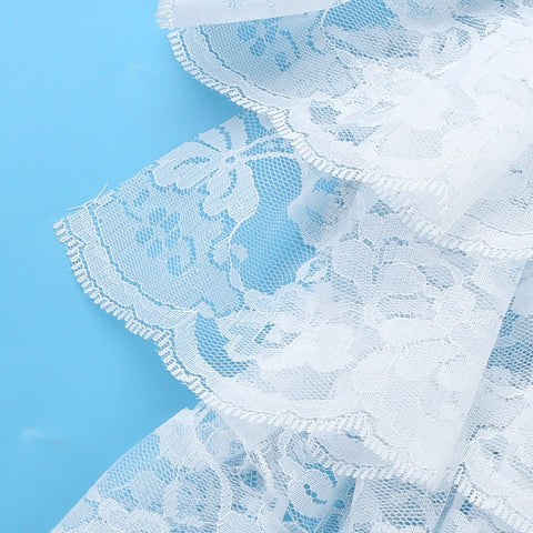 Womens Victorian Ruffled Lace Neck Collar-WF01256-Veeddydropshipping Womens Victorian Ruffled Lace Neck Collar-WF01256-Veeddydropshipping