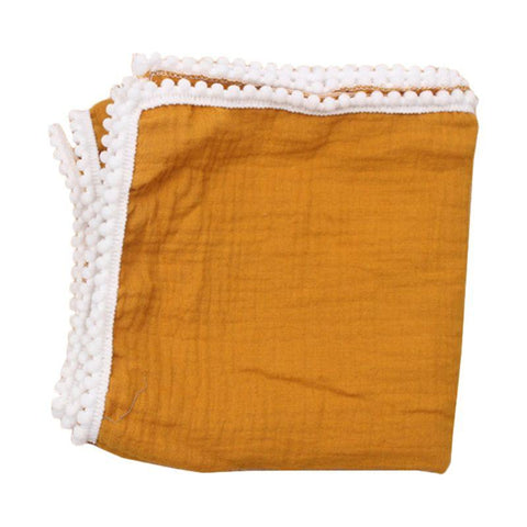 Baby Tassel Swaddle Wrap Cotton Double Gauze Receiving Blanket-TB00783-Veeddydropshipping Baby Tassel Swaddle Wrap Cotton Double Gauze Receiving Blanket-TB00783-Veeddydropshipping
