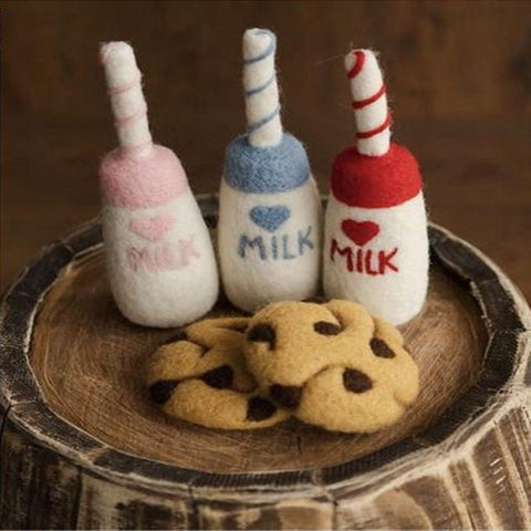 DIY Baby Wool Felt Milk Bottle+Cookies Decorations Newborn Photography-TB00777-Veeddydropshipping DIY Baby Wool Felt Milk Bottle+Cookies Decorations Newborn Photography-TB00777-Veeddydropshipping