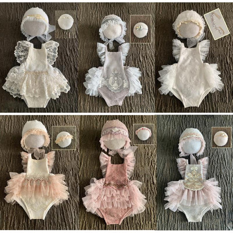 Baby Newborn Photography Props Girl Lace Princess Dress  Outfit Romper-TB00771-Veeddydropshipping Baby Newborn Photography Props Girl Lace Princess Dress  Outfit Romper-TB00771-Veeddydropshipping