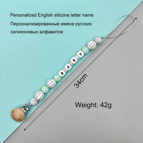 Personalized Letters Name Baby Football Silicone Night Pearl Pendant-TB00814-Veeddydropshipping Personalized Letters Name Baby Football Silicone Night Pearl Pendant-TB00814-Veeddydropshipping