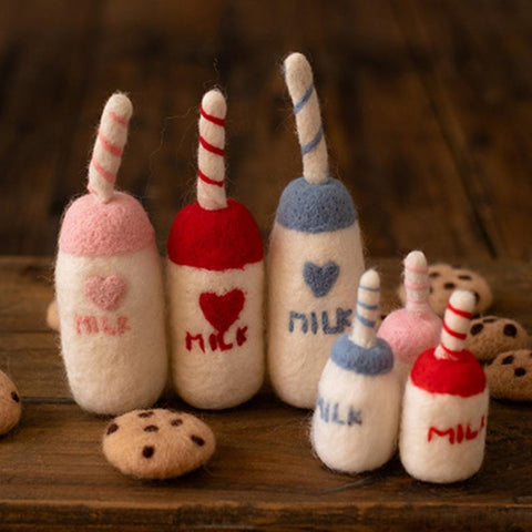 DIY Baby Wool Felt Milk Bottle+Cookies Decorations Newborn Photography-TB00777-Veeddydropshipping DIY Baby Wool Felt Milk Bottle+Cookies Decorations Newborn Photography-TB00777-Veeddydropshipping
