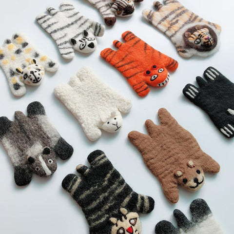 HoneyCherry Cute Animal Wool Felt Coaster Cartoon Shape Table-TB00794-Veeddydropshipping HoneyCherry Cute Animal Wool Felt Coaster Cartoon Shape Table-TB00794-Veeddydropshipping