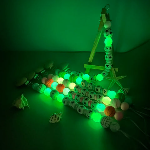 Personalized Letters Name Baby Football Silicone Night Pearl Pendant-TB00814-Veeddydropshipping Personalized Letters Name Baby Football Silicone Night Pearl Pendant-TB00814-Veeddydropshipping