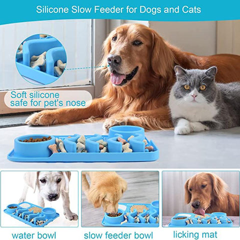 3 in 1 Slow Feeder Dog Bowls-Veeddydropshipping