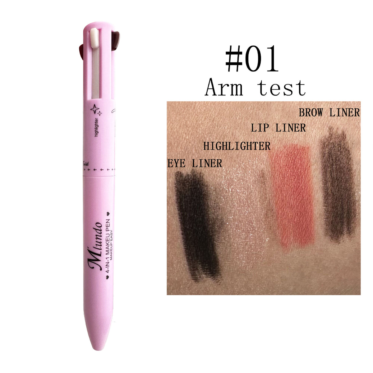 4 In 1 Cosmetic Brush 4 Color Multifunctional Make-up Pen-Veeddydropshipping