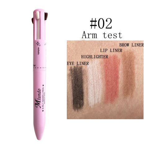 4 In 1 Cosmetic Brush 4 Color Multifunctional Make-up Pen-Veeddydropshipping