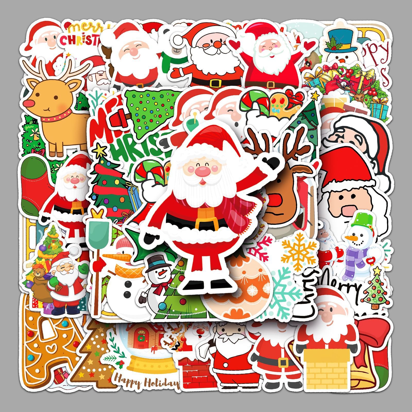    50ChristmasDoodleStickersDIYWaterproofStickers-Veeddydropshipping-1