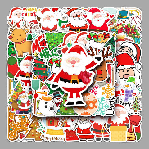    50ChristmasDoodleStickersDIYWaterproofStickers-Veeddydropshipping-1