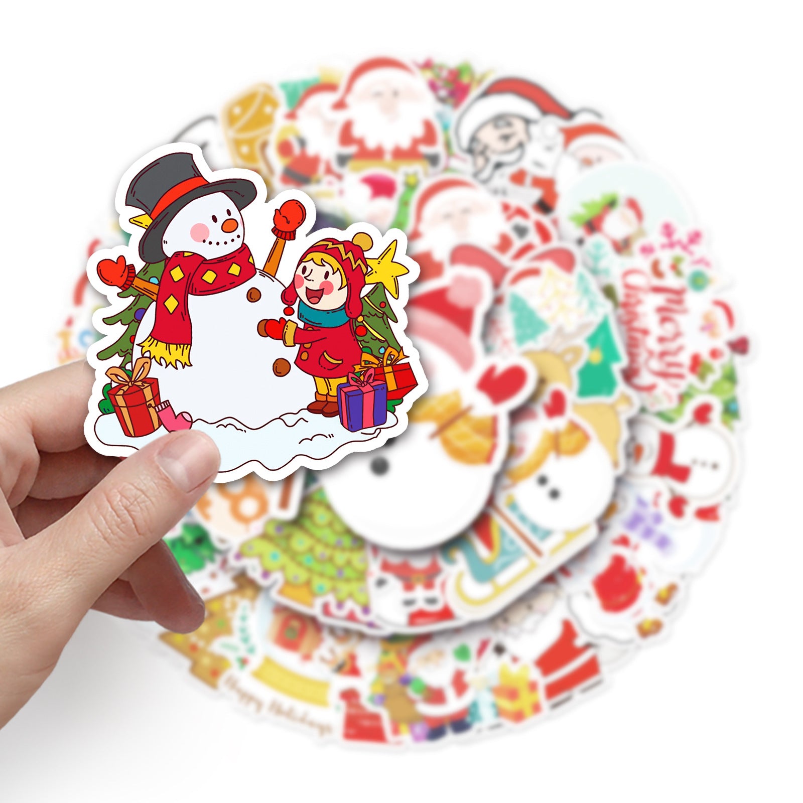    50ChristmasDoodleStickersDIYWaterproofStickers-Veeddydropshipping-2