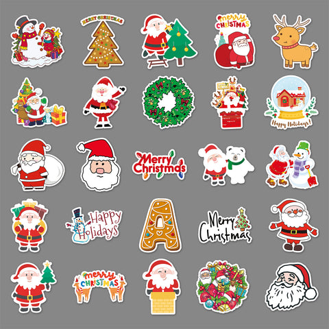    50ChristmasDoodleStickersDIYWaterproofStickers-Veeddydropshipping-3