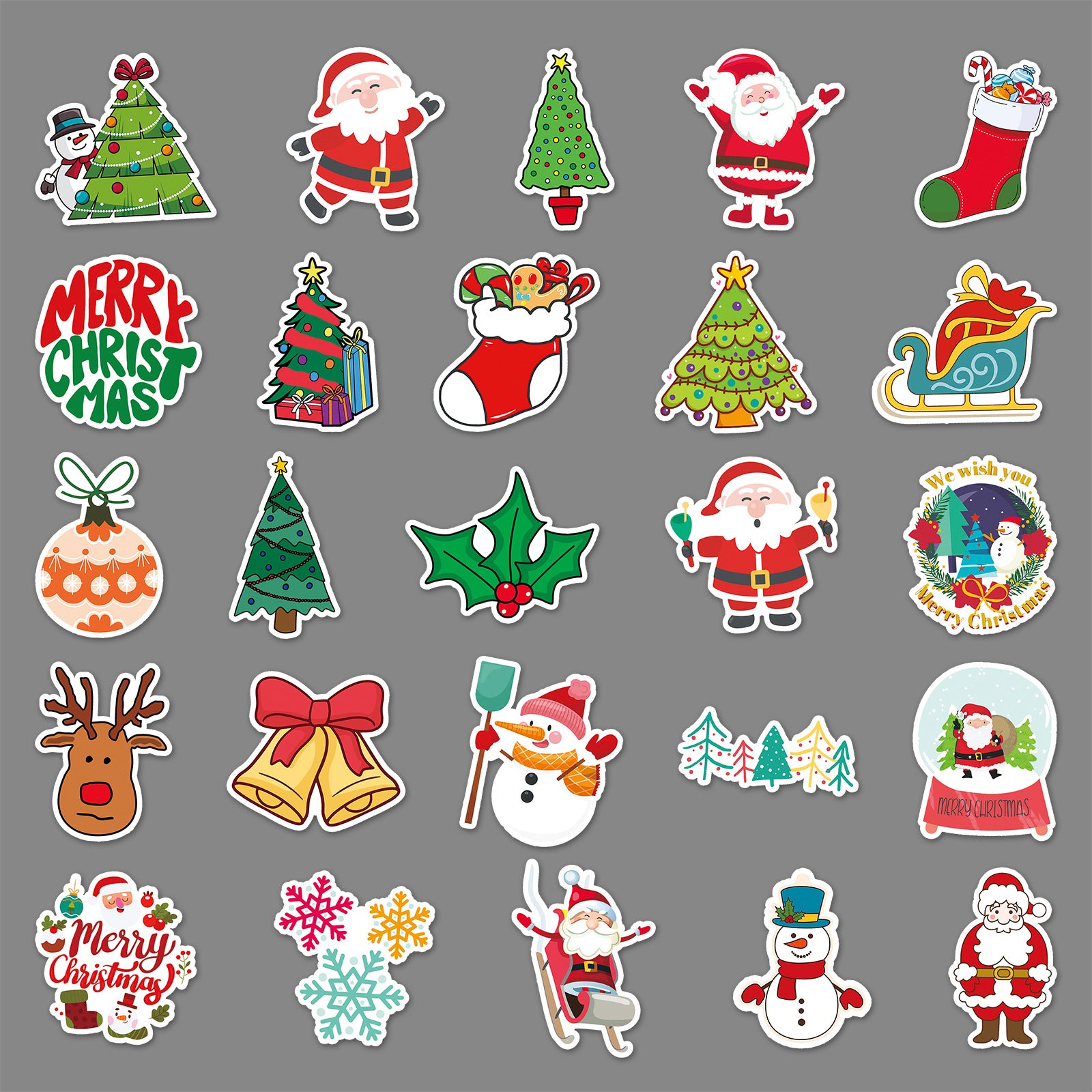     50ChristmasDoodleStickersDIYWaterproofStickers-Veeddydropshipping-4