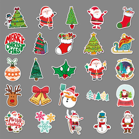     50ChristmasDoodleStickersDIYWaterproofStickers-Veeddydropshipping-4