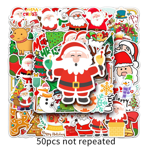       50ChristmasDoodleStickersDIYWaterproofStickers-Veeddydropshipping-6