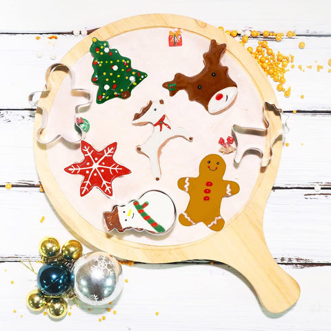       6PcsStainlessSteelChristmasCookieMouldsChristmasTreeSnowman-Veeddydropshipping-3