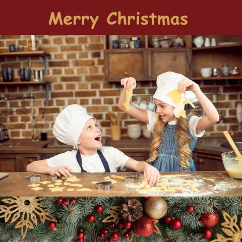       6PcsStainlessSteelChristmasCookieMouldsChristmasTreeSnowman-Veeddydropshipping-4