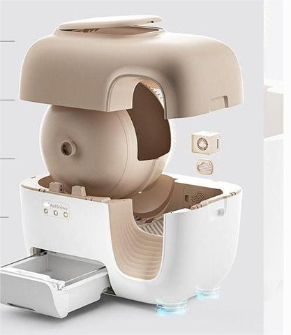 APP Intelligent Cat Litter Box Fully enclosed deodorization--Veeddydropshipping