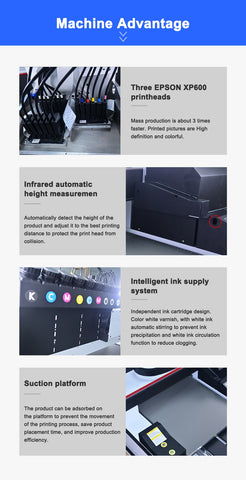 A1 UV printer with 3 XP600 print heads, suitable for metal glass printing on mobile phone case drum-Veeddydropshipping