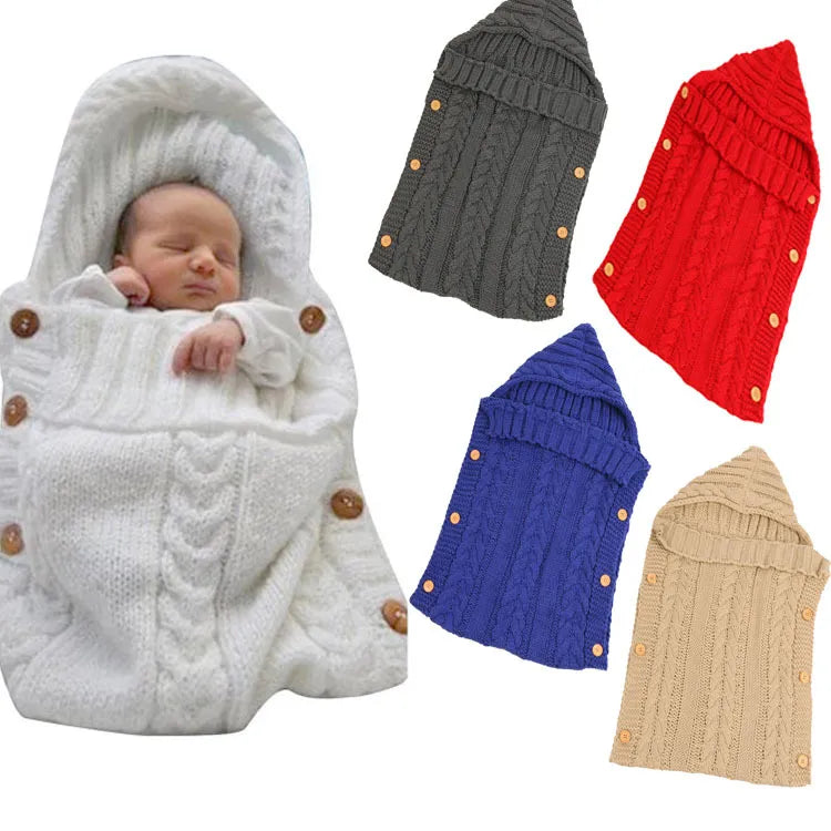 BabyKnittedSleepingBagPureColourCuddleBlanket-Veeddydropshipping-1