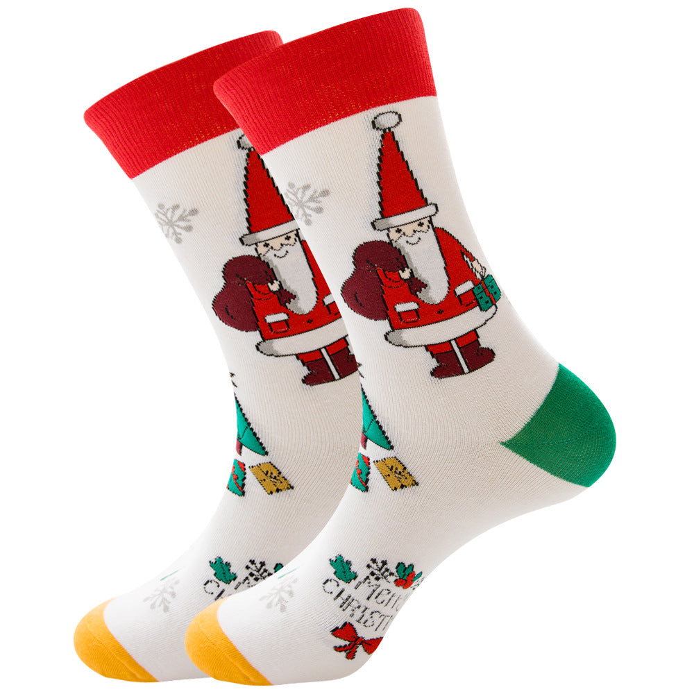    Christmas12ColoursSocksFatherChristmasSnowflakeSocks-Veeddydropshipping-13