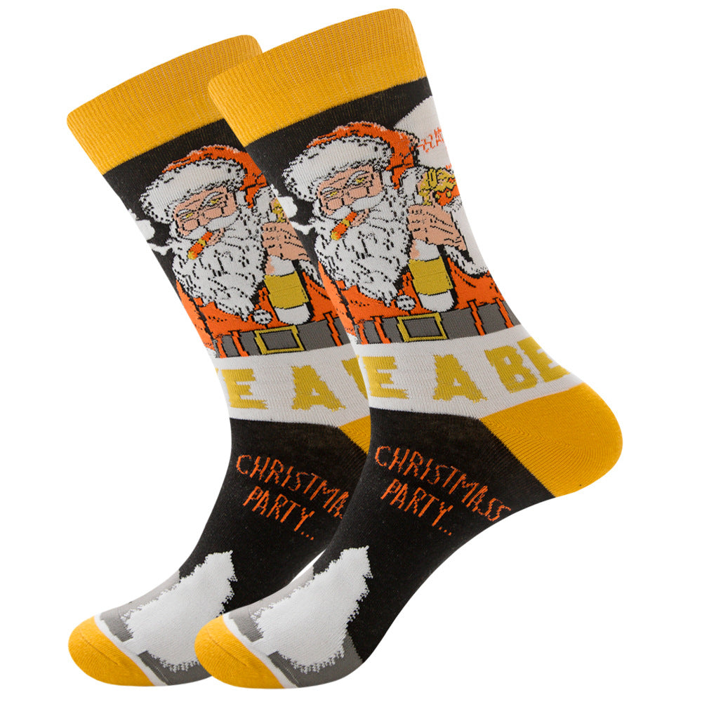    Christmas12ColoursSocksFatherChristmasSnowflakeSocks-Veeddydropshipping-15