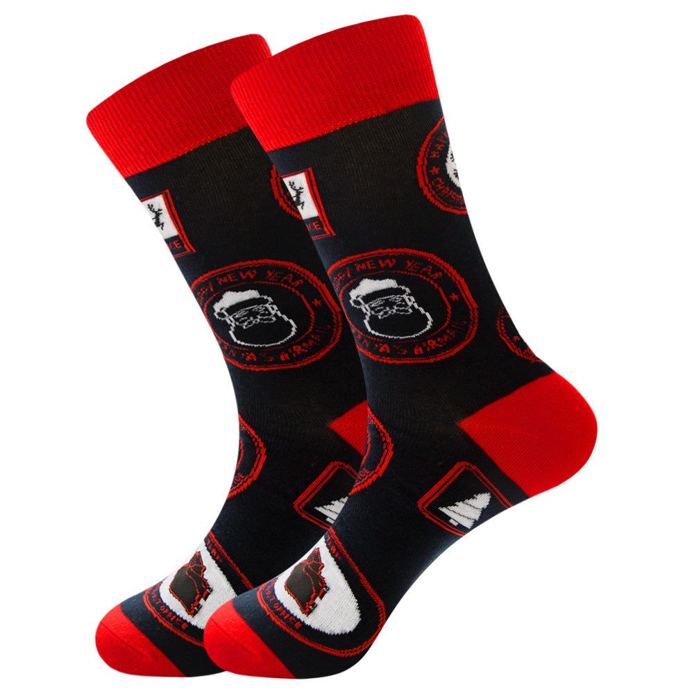    Christmas12ColoursSocksFatherChristmasSnowflakeSocks-Veeddydropshipping-5