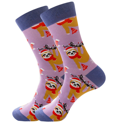    Christmas12ColoursSocksFatherChristmasSnowflakeSocks-Veeddydropshipping-8