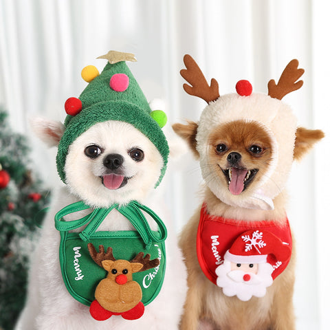    ChristmasDecorationPetSantaHatDroolBibs-Veeddydropshipping-1