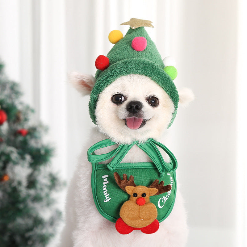       ChristmasDecorationPetSantaHatDroolBibs-Veeddydropshipping-3