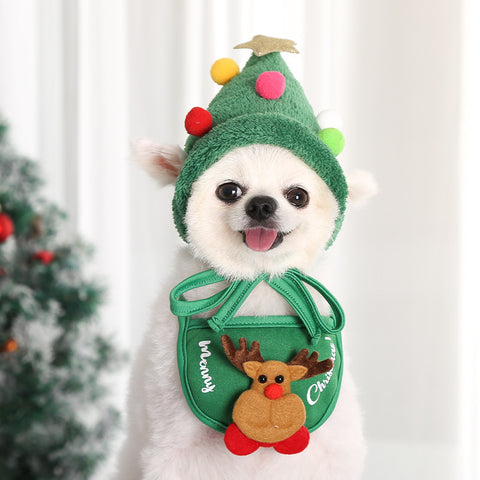       ChristmasDecorationPetSantaHatDroolBibs-Veeddydropshipping-3