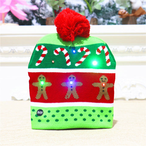    ChristmasDecorationSuppliesColourfulLuminousKnittedHatChristmasHat-Veeddydropshipping-12