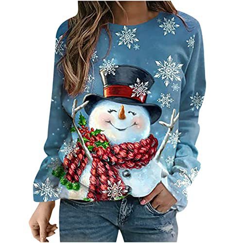    ChristmasElementPrintedSimpleLongSleeveStreetTop-Veeddydropshipping-7