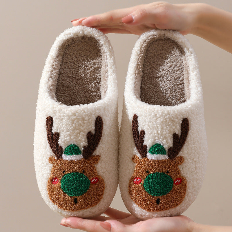    ChristmasElkCottonSlippersFemaleFallAndWinterHome-Veeddydropshipping-3