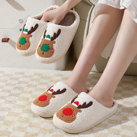    ChristmasElkCottonSlippersFemaleFallAndWinterHome-Veeddydropshipping-4
