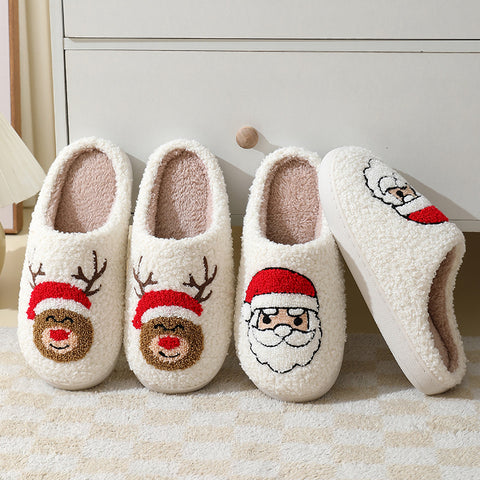    ChristmasHomeSlippersCuteCartoonSantaClausCottonSlippers-Veeddydropshipping-1
