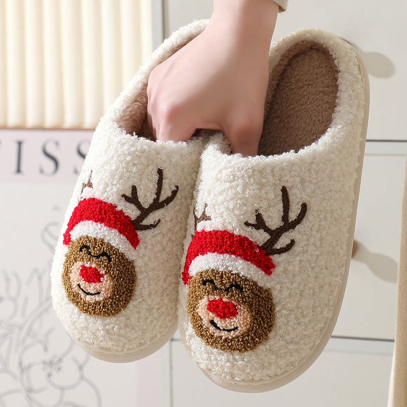    ChristmasHomeSlippersCuteCartoonSantaClausCottonSlippers-Veeddydropshipping-3