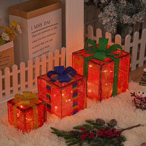      ChristmasLightsChristmasGiftBoxSetOfThreePropsOrnaments-Veeddydropshipping-2
