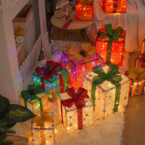    ChristmasLightsChristmasGiftBoxSetOfThreePropsOrnaments-Veeddydropshipping-3
