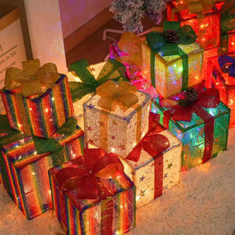    ChristmasLightsChristmasGiftBoxSetOfThreePropsOrnaments-Veeddydropshipping-4