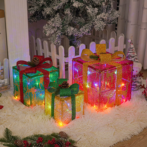        ChristmasLightsChristmasGiftBoxSetOfThreePropsOrnaments-Veeddydropshipping-7