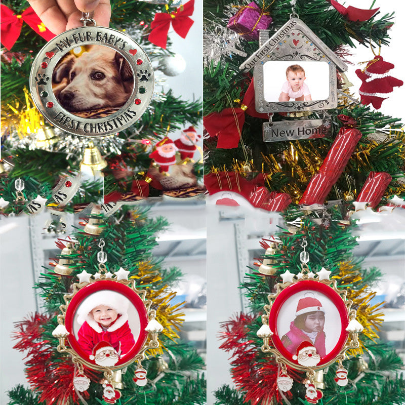    ChristmasMetalPhotoFrameHangingCustomizedChristmasTreeDecorations-Veeddydropshipping-1