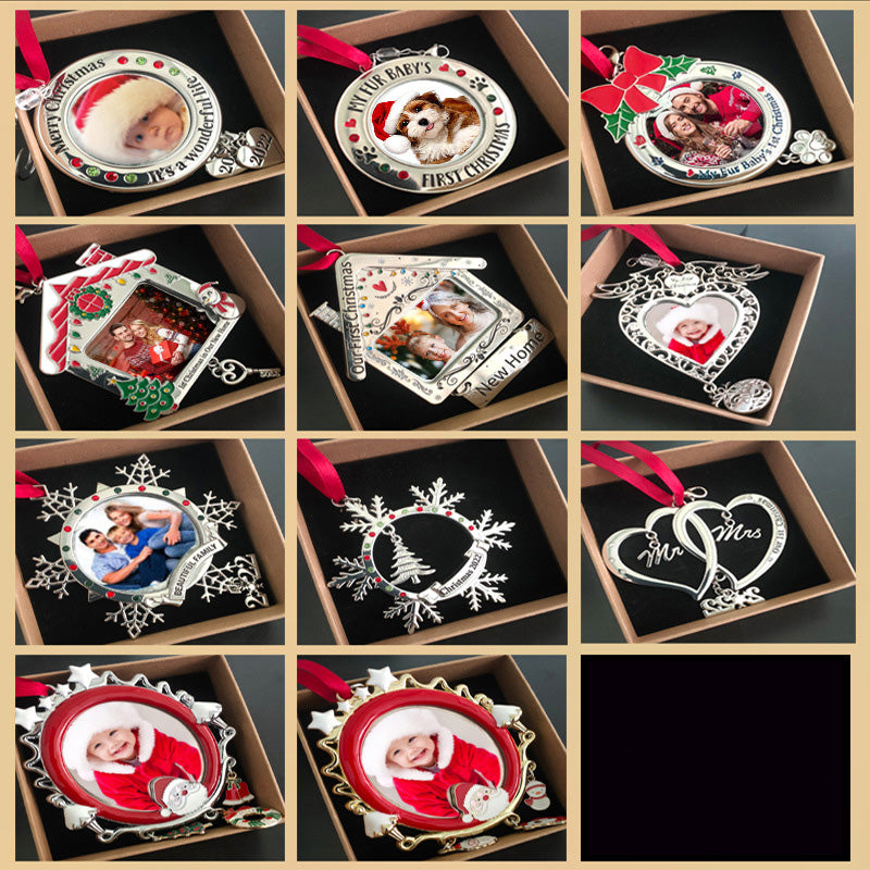       ChristmasMetalPhotoFrameHangingCustomizedChristmasTreeDecorations-Veeddydropshipping-2