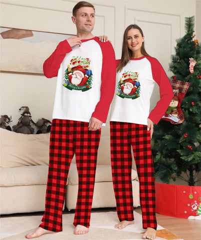    ChristmasParent-ChildSetCartoonPlaidPrintLongSleeveSet-Veeddydropshipping-4