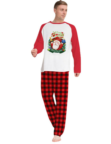    ChristmasParent-ChildSetCartoonPlaidPrintLongSleeveSet-Veeddydropshipping-5