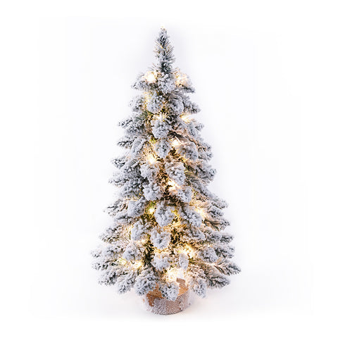    ChristmasSmallFlockingTreeMiniChristmasTree-Veeddydropshipping-10
