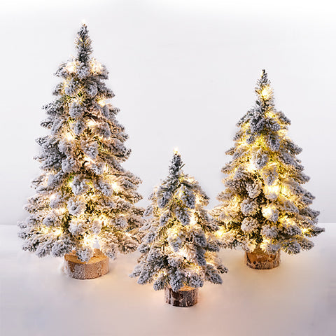    ChristmasSmallFlockingTreeMiniChristmasTree-Veeddydropshipping-1