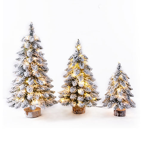       ChristmasSmallFlockingTreeMiniChristmasTree-Veeddydropshipping-2