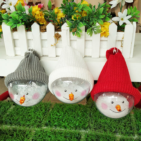        ChristmasSnowmanChildrenToysPlasticChristmasBallChristmasPendant-Veeddydropshipping-1