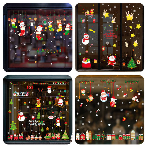       ChristmasStickersSantaClausSnowflakeDecalsStaticGlassWindowStickers-Veeddydropshipping-3