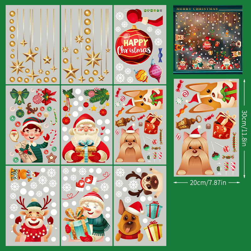    ChristmasStickersSantaClausSnowflakeDecalsStaticGlassWindowStickers-Veeddydropshipping-9
